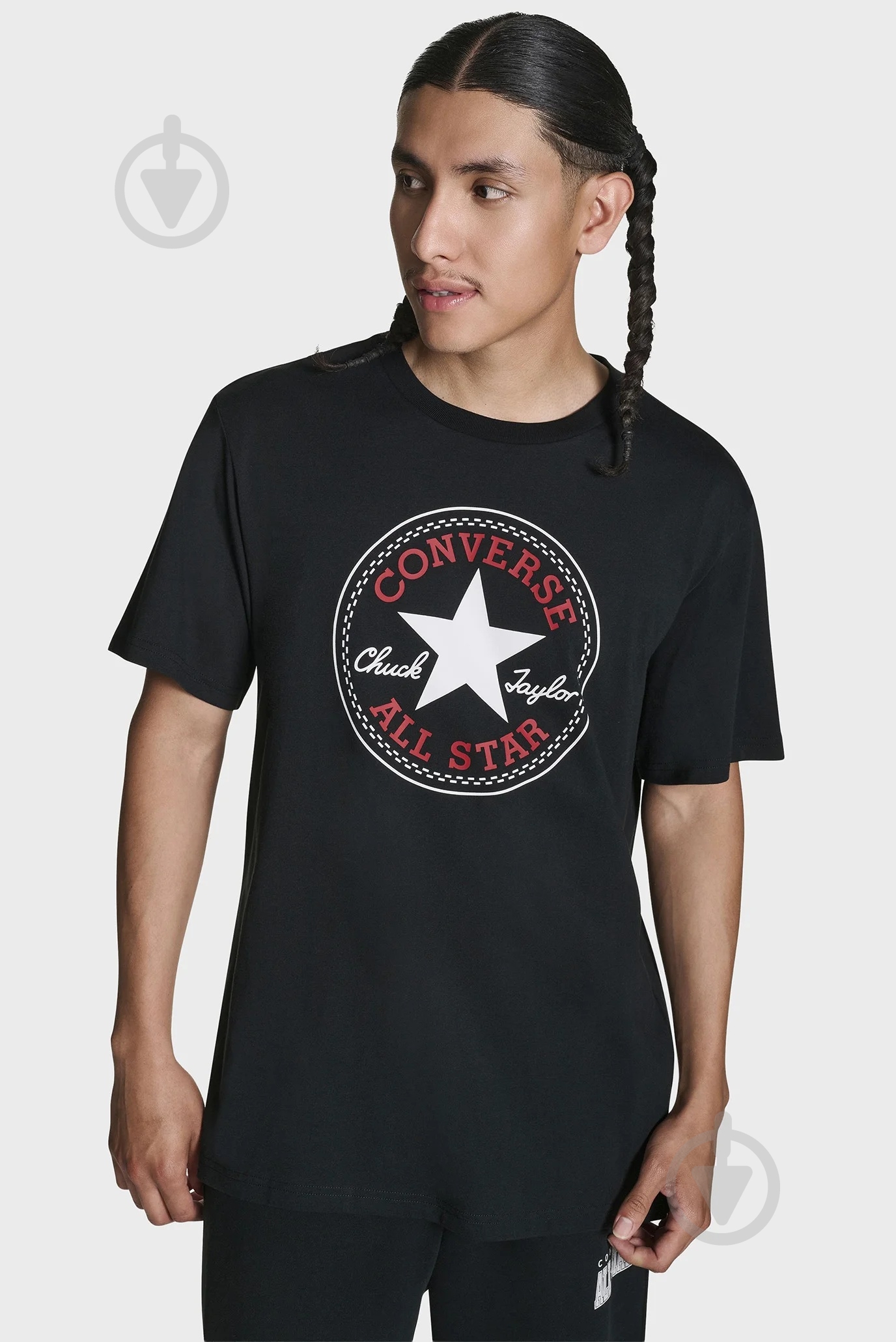 Футболка Converse CHUCK LOGO TEE CVM5T459-BLK р.M черный - фото 1