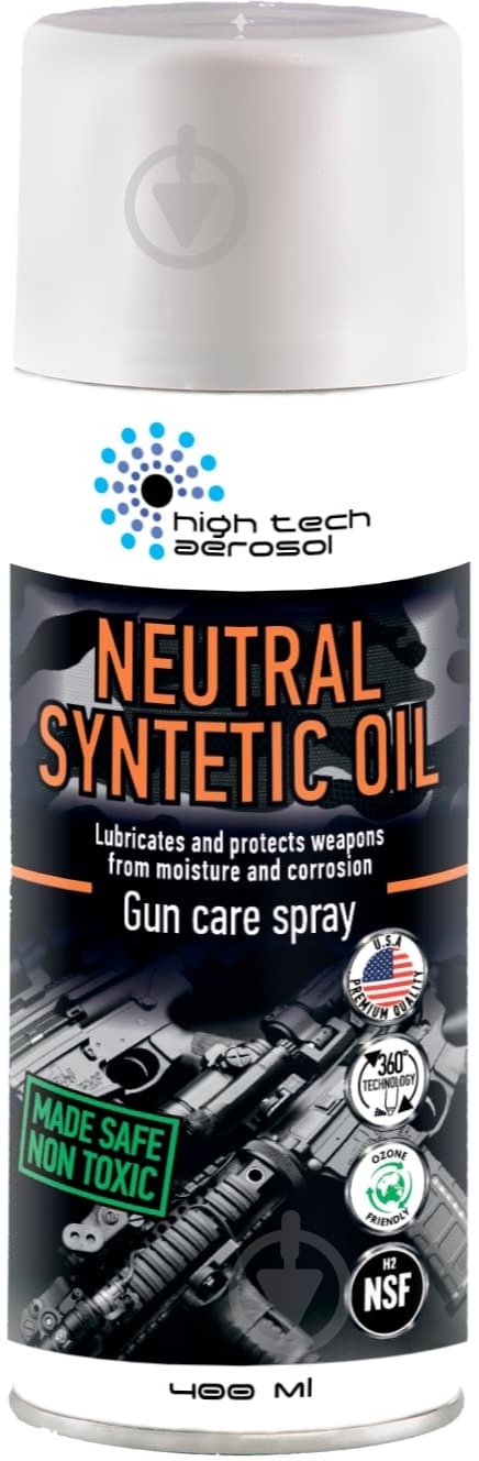 Синтетичне збройове мастило High Tech Aerosol Neutral Synthetic Oil 400 мл - фото 1