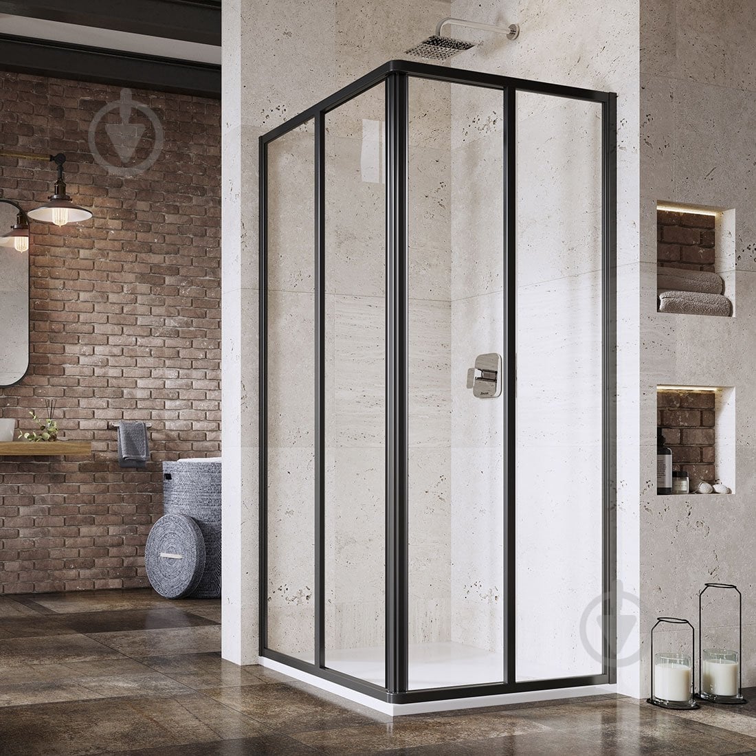 Элемент душевой кабины Ravak SRV2-100 195 S Черный + transparent, 1 из 2 - фото 1
