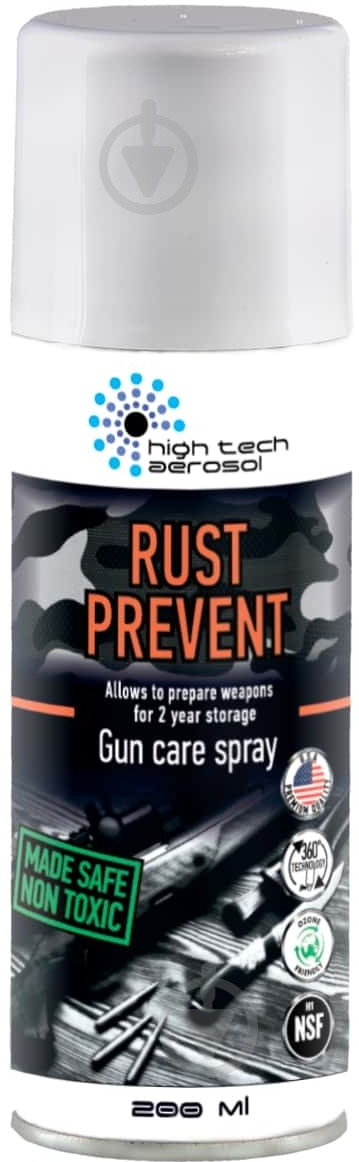Синтетическое оружейное масло High Tech Aerosol консервационное Rust Prevent 200 мл - фото 1 Синтетическое оружейное масло High Tech Aerosol консервационное Rust Prevent 200 мл - фото 1