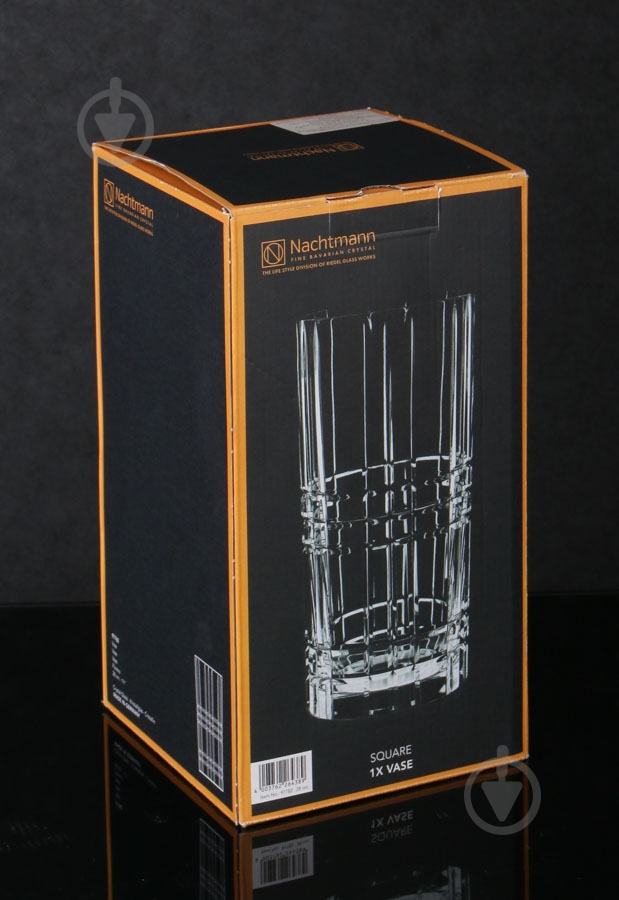 Ваза стеклянная Nachtmann Square 28 см 28 см прозрачная - фото 3