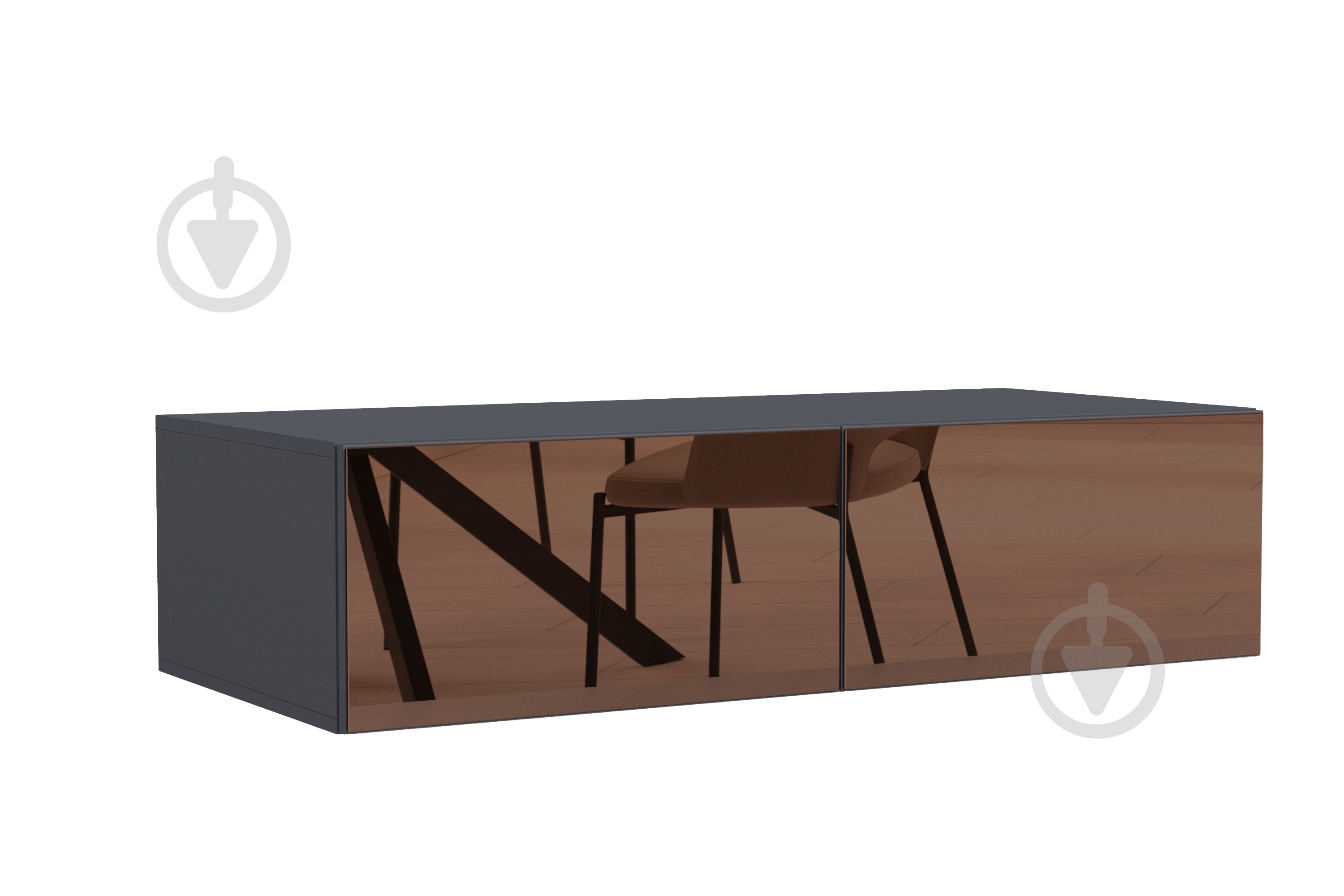 Полка Luxe Studio Noir 2-дв 300х1000х583 мм антрацит (МЛ000139310A) - фото 1 Полка Luxe Studio Noir 2-дв 300х1000х583 мм антрацит (МЛ000139310A) - фото 1