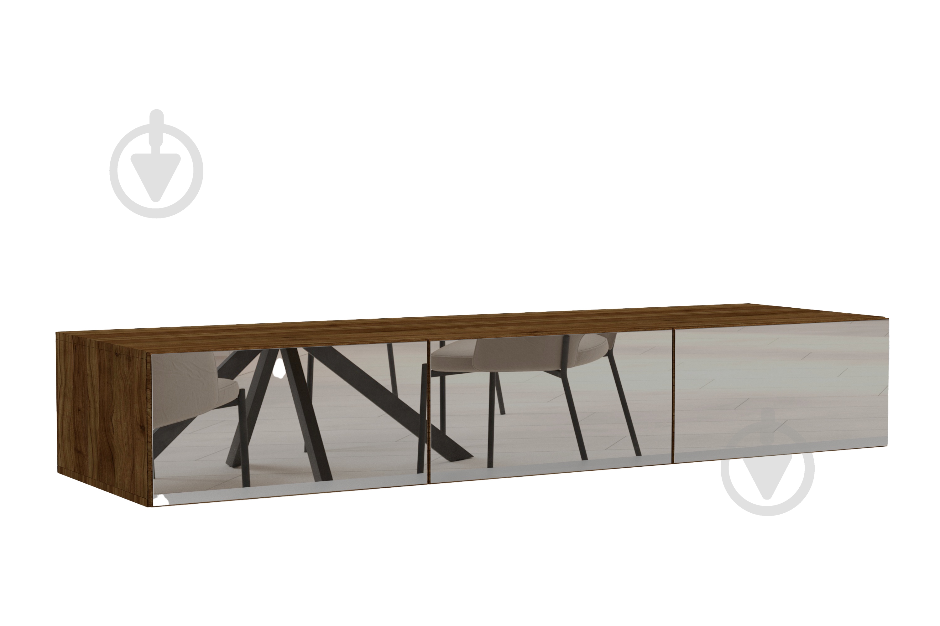 Полка Luxe Studio Noir 3-дв 300х1500х583 мм орех (МЛ000139312G) - фото 1 Полка Luxe Studio Noir 3-дв 300х1500х583 мм орех (МЛ000139312G) - фото 1