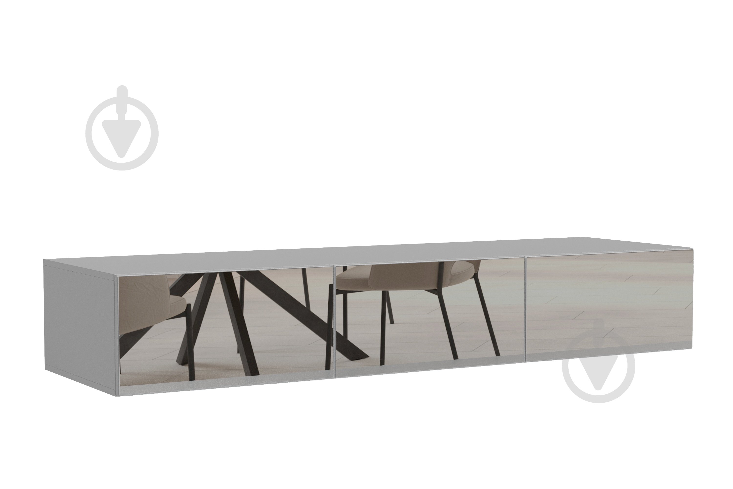 Полка Luxe Studio Noir 3-дв 300х1500х583 мм белый (МЛ000139312W) - фото 1