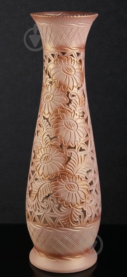 Ваза керамическая Наша Кераміка Резка напольная 68 см 68 см бежевая - фото 1