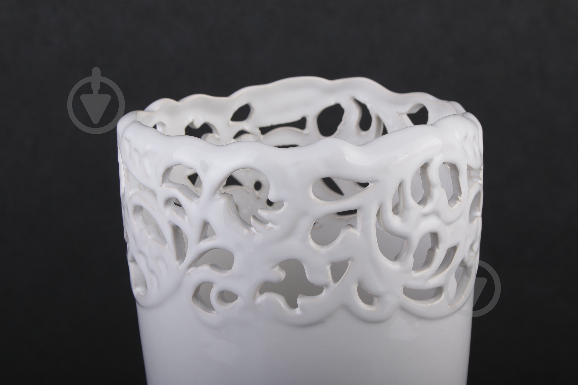 Ваза керамическая белая Ажур большая 28 см - фото 2 Ваза керамическая белая Ажур большая 28 см - фото 2