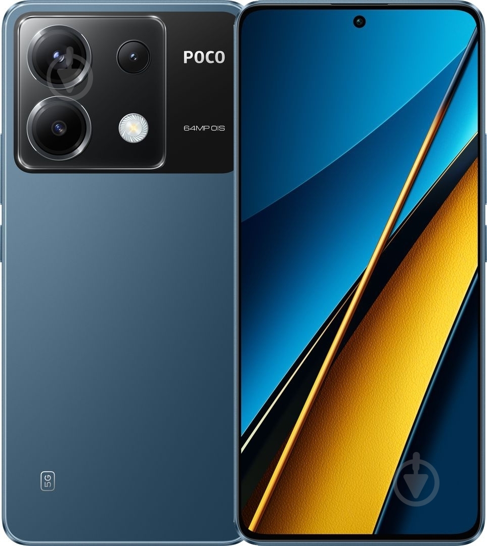 Смартфон POCO X6 5G 12/256GB blue (1021040) - фото 1 Смартфон POCO X6 5G 12/256GB blue (1021040) - фото 1