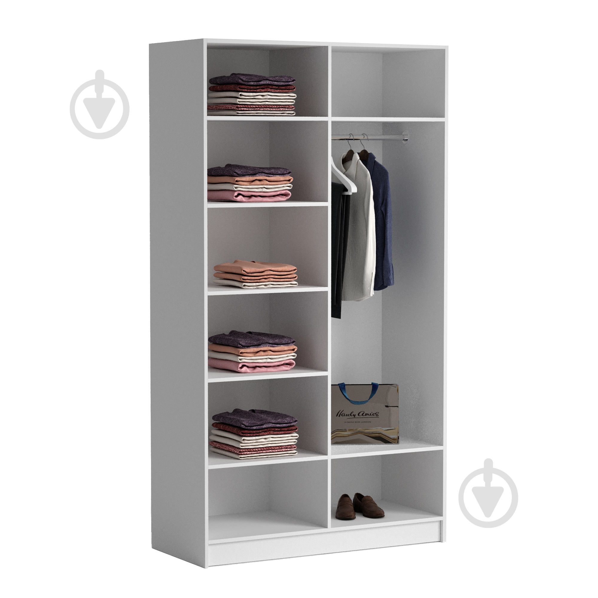 Шкаф Luxe Studio Noir 1000 2200х1000х583 мм белый (МЛ000139352W) - фото 2 Шкаф Luxe Studio Noir 1000 2200х1000х583 мм белый (МЛ000139352W) - фото 2