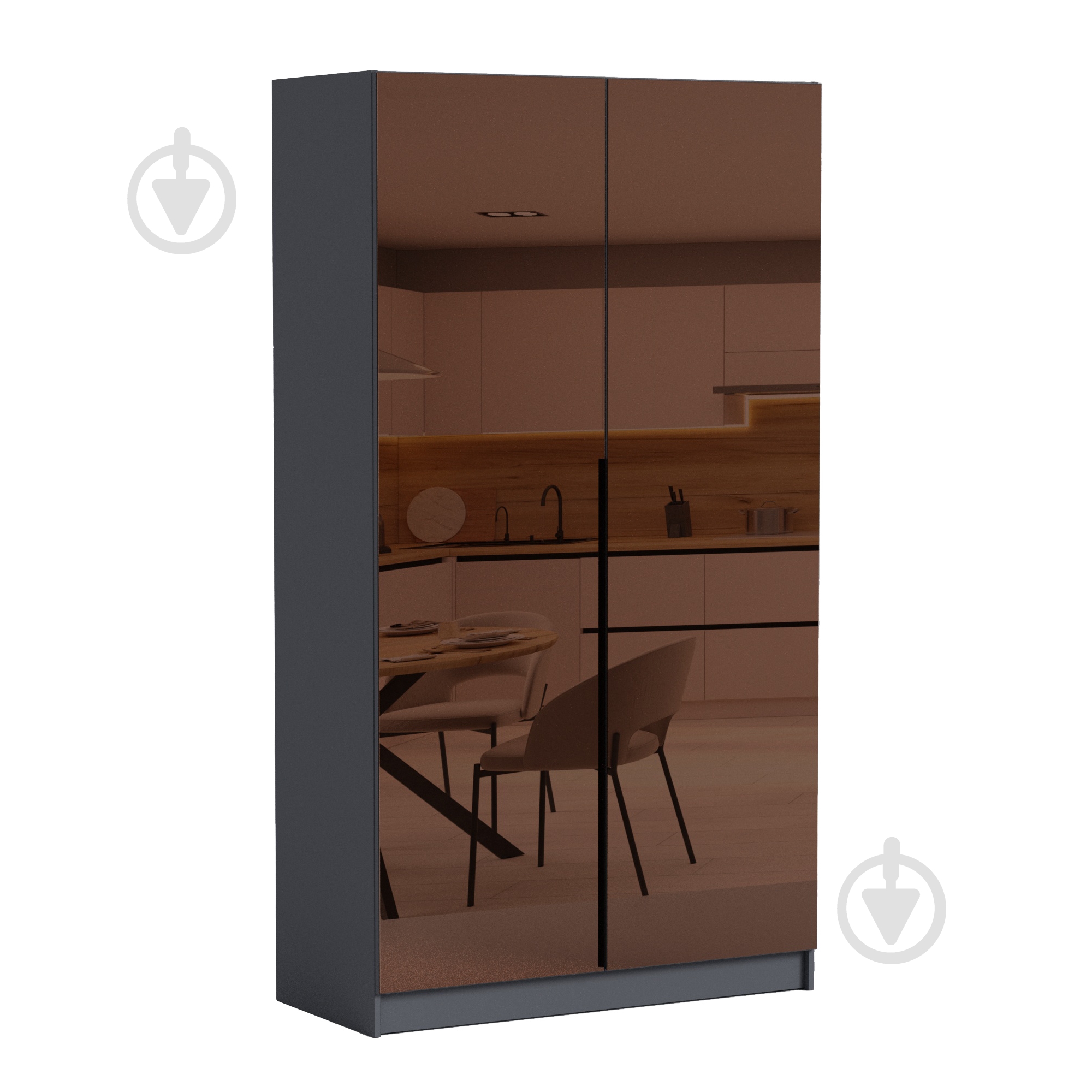 Шкаф Luxe Studio Noir 1000 2200х1000х583 мм антрацит (МЛ000139352A) - фото 1 Шкаф Luxe Studio Noir 1000 2200х1000х583 мм антрацит (МЛ000139352A) - фото 1