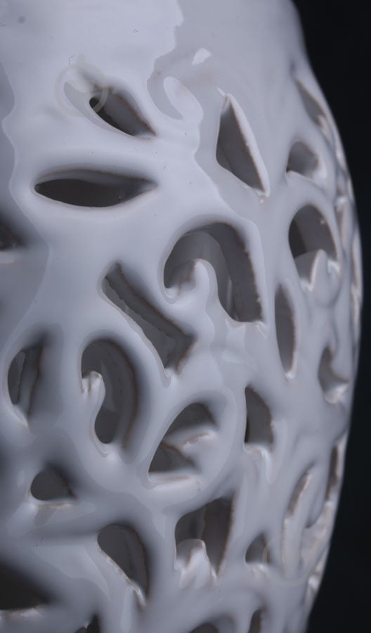 Ваза керамическая белая Элитная 26 см - фото 2