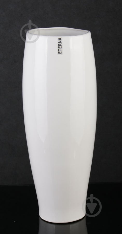 Ваза керамическая Eterna 16х16х42 см 42 см белая - фото 1
