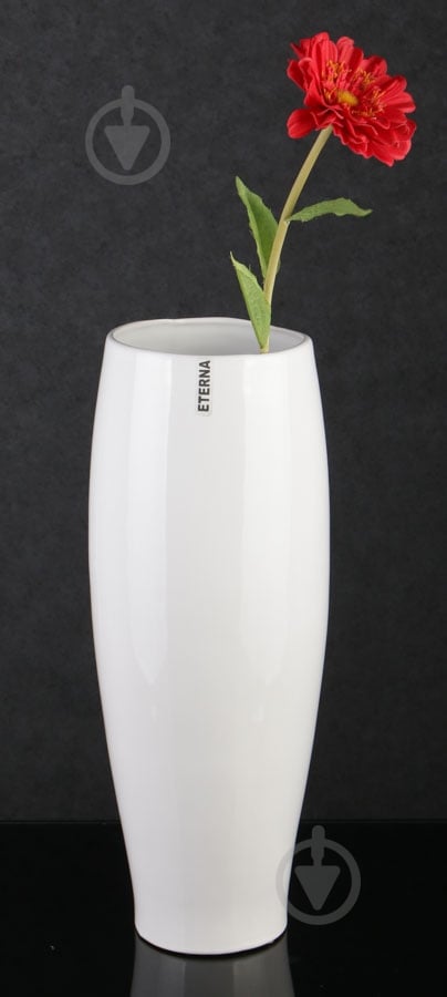 Ваза керамическая Eterna 16х16х42 см 42 см белая - фото 2