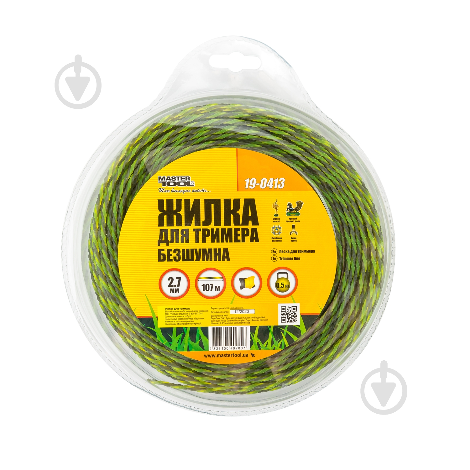 Жилка для триммера MasterTool 2,7 мм 107 м (19-0413) - фото 1