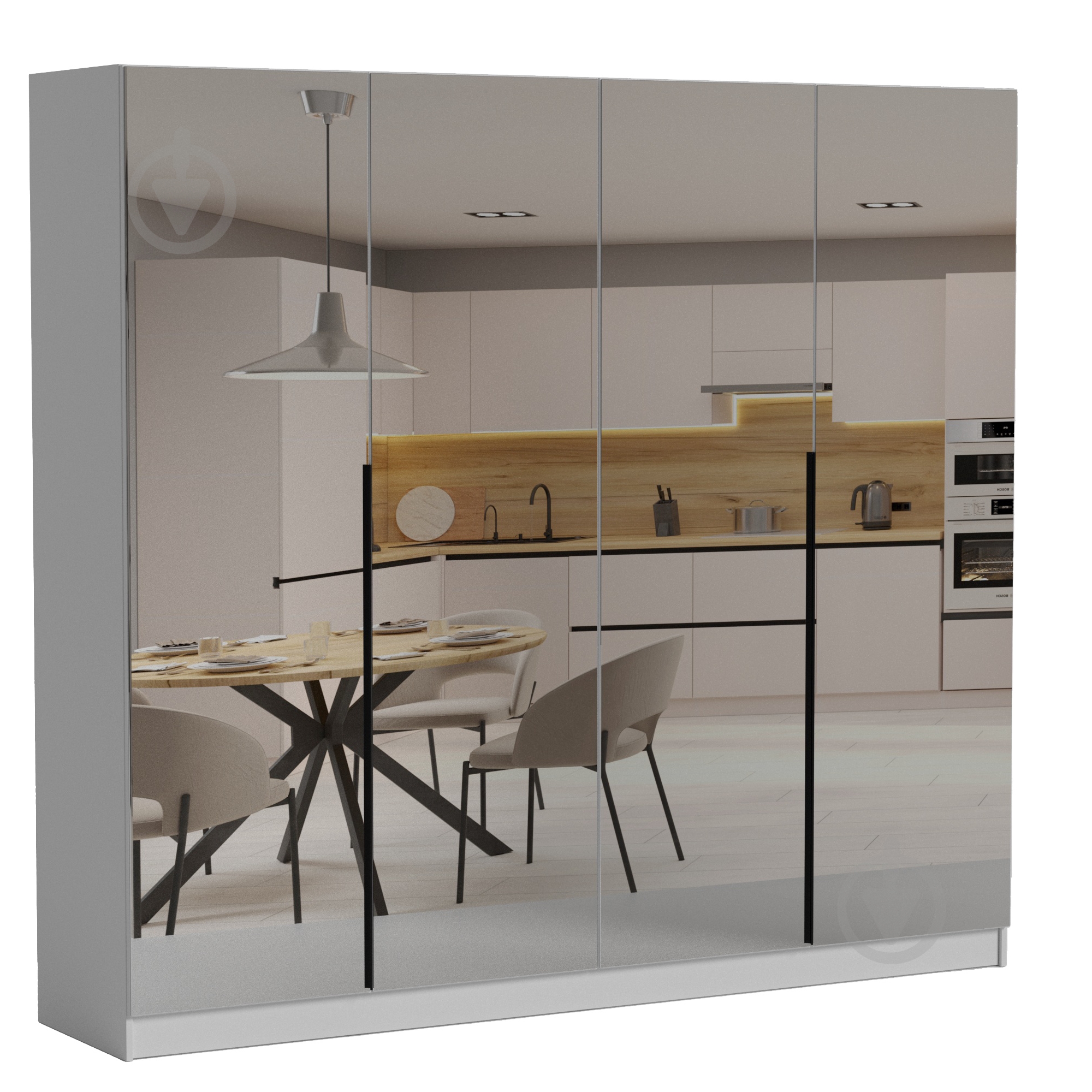 Шкаф Luxe Studio Noir 2000 2200х2000х583 мм белый (МЛ000139367W) - фото 1 Шкаф Luxe Studio Noir 2000 2200х2000х583 мм белый (МЛ000139367W) - фото 1