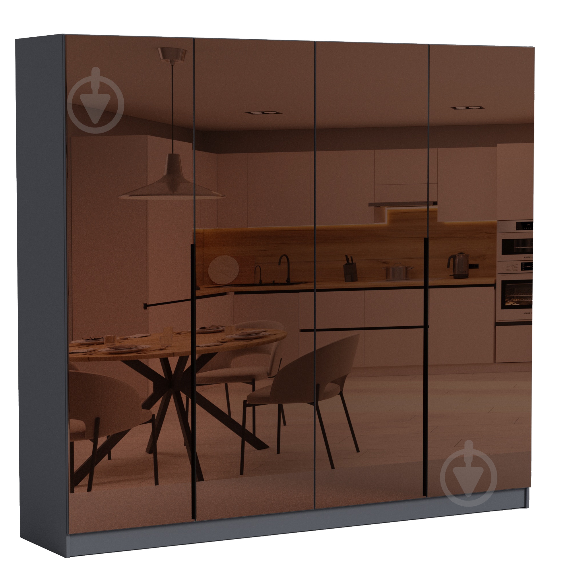 Шкаф Luxe Studio Noir 2000 2200х2000х583 мм антрацит (МЛ000139367A) - фото 1 Шкаф Luxe Studio Noir 2000 2200х2000х583 мм антрацит (МЛ000139367A) - фото 1