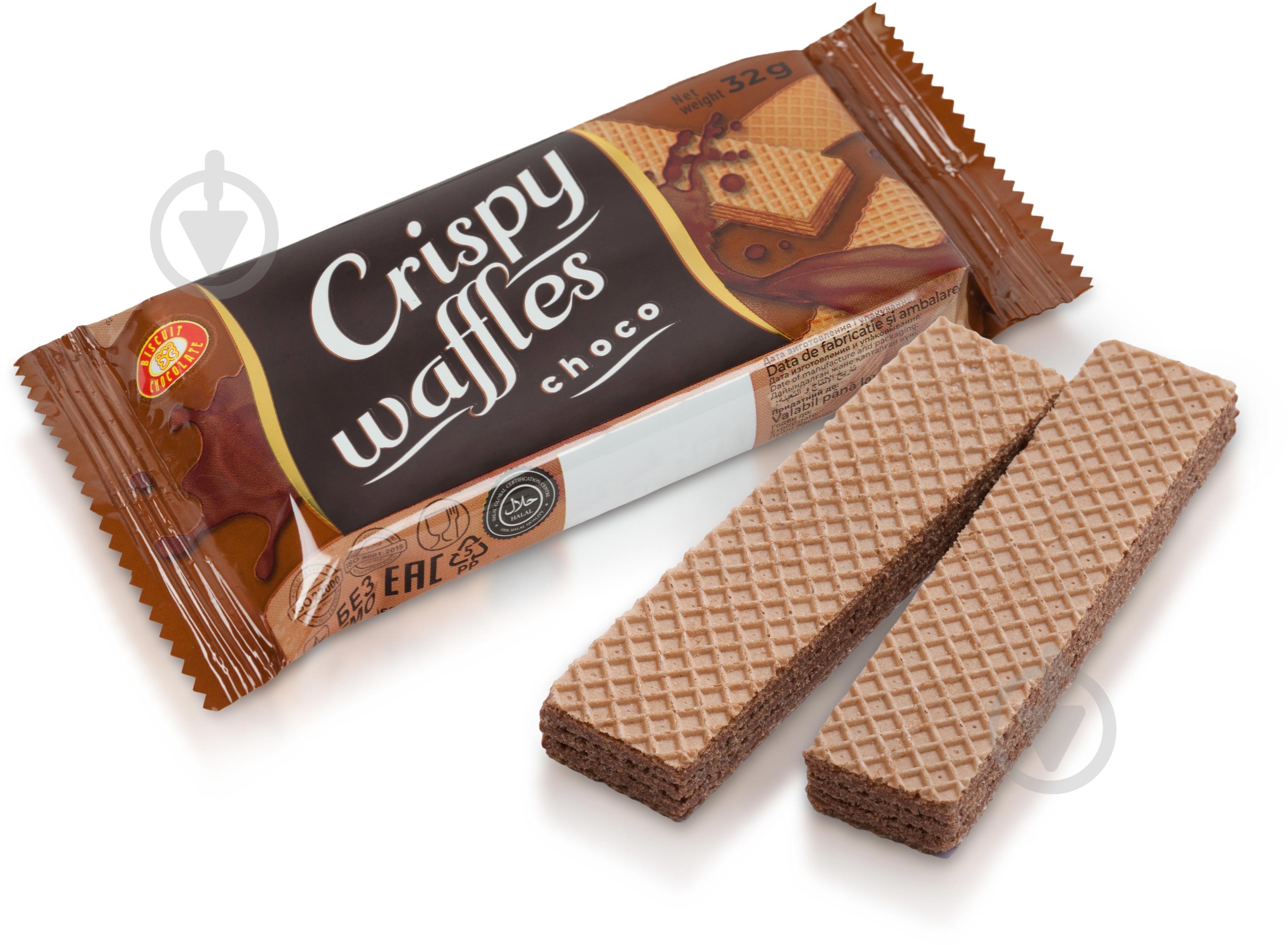 Вафли CRISPY WAFFLES choco 32 г - фото 1