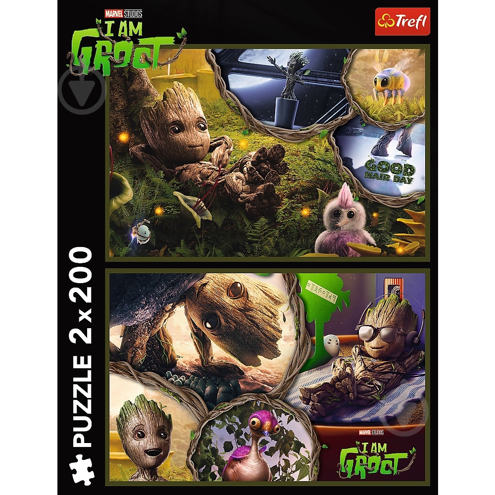Пазл Trefl (2х200 элм.) - "Грут"/Марвел/Trefl 13315 - фото 1