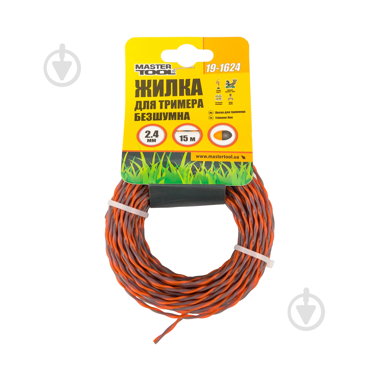 Жилка для триммера MasterTool 2,4 мм 15 м (14-1624) - фото 1
