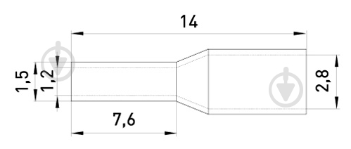 Наконечник втулковий E.NEXT e.terminal.stand.e7508.black ізольований 0,75 кв.мм 100 шт. S3036010 чорний - фото 2