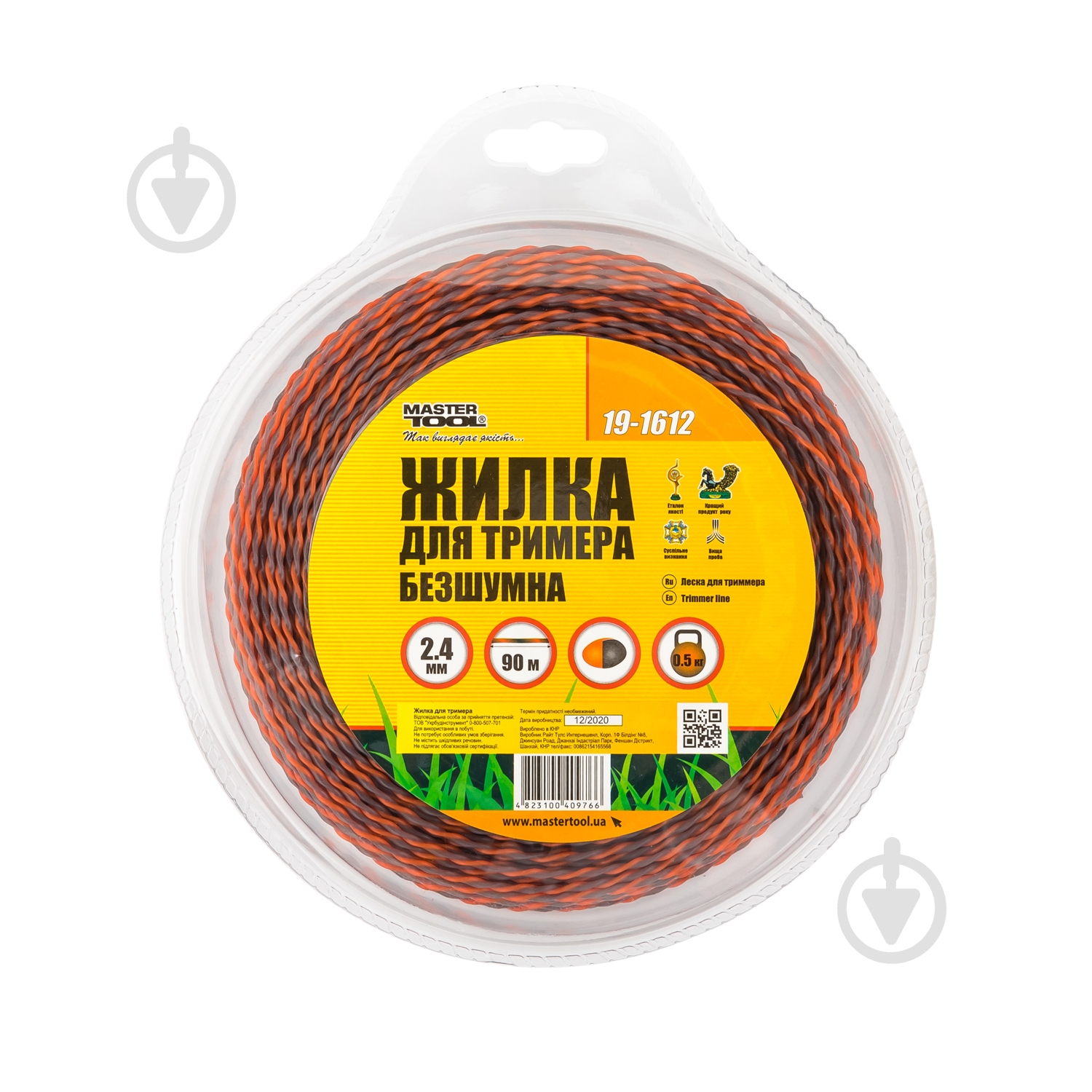 Жилка для триммера MasterTool 2,4 мм 90 м (19-1612) - фото 1 Жилка для триммера MasterTool 2,4 мм 90 м (19-1612) - фото 1