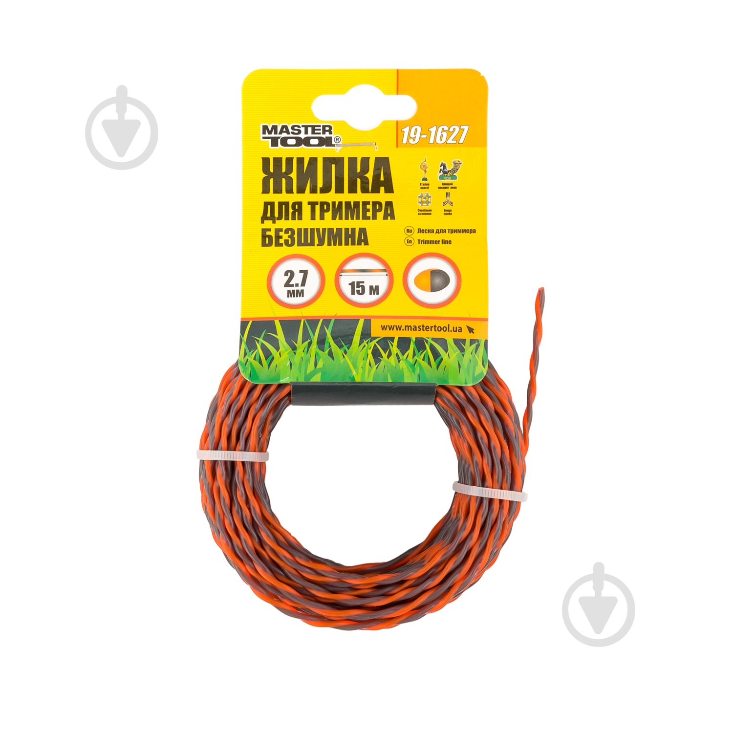 Жилка для триммера MasterTool 2,7 мм 15 м (19-1627) - фото 1