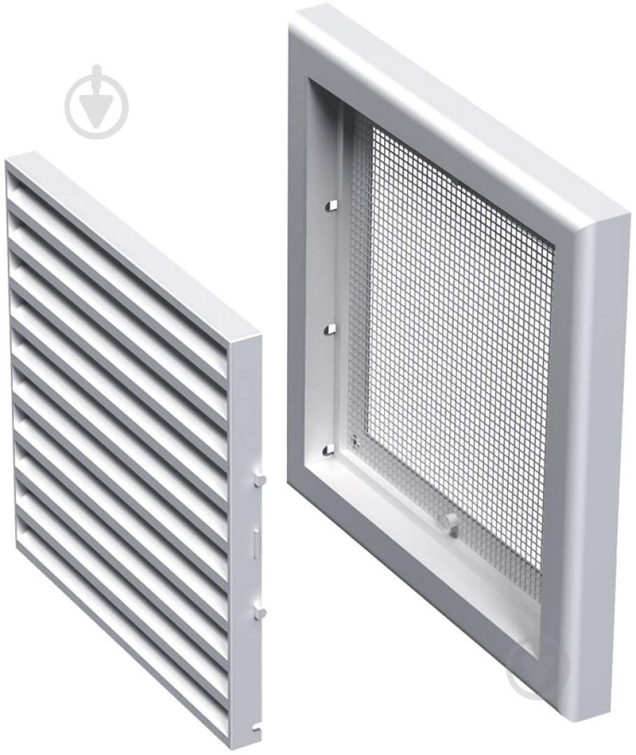 Решетка Вентс МВ 100с пластик белый - фото 1