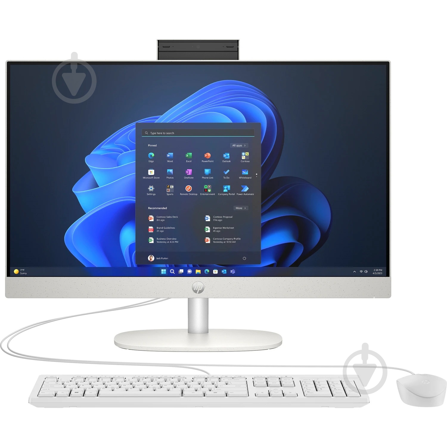 Моноблок HP ProOne 240 G10 23,8 (884Q3EA) white - фото 1