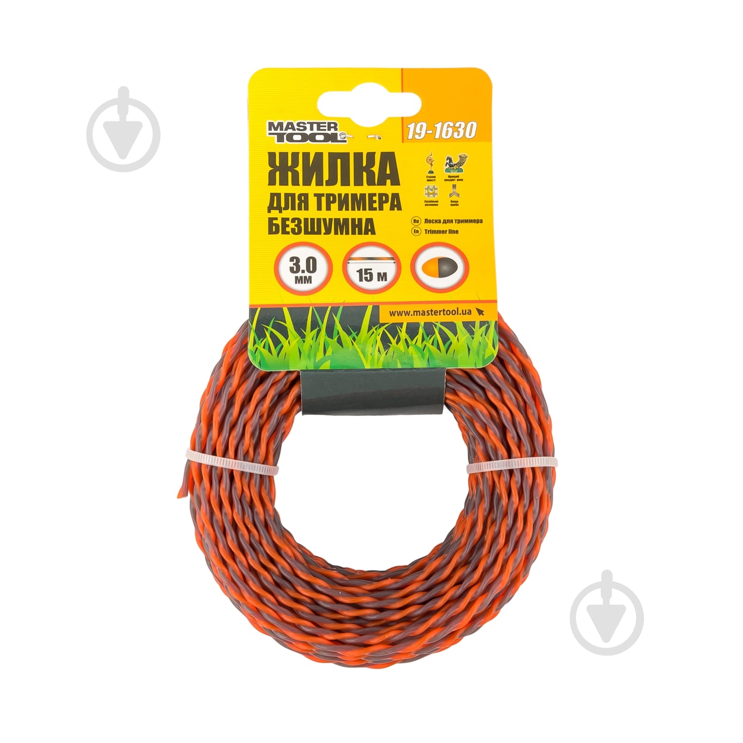 Жилка для триммера MasterTool 3,0 мм 15 м (19-1630) - фото 1