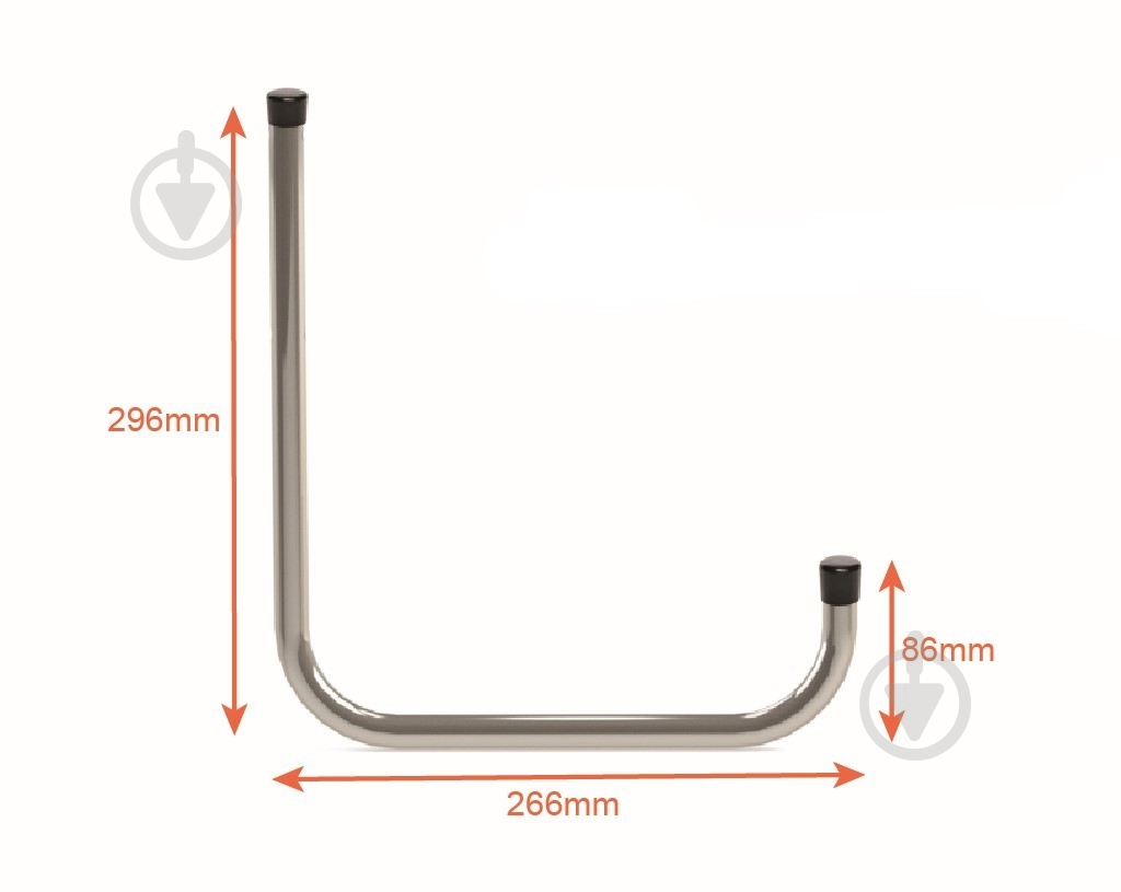 Крючок одинарный 16x250 мм - фото 2