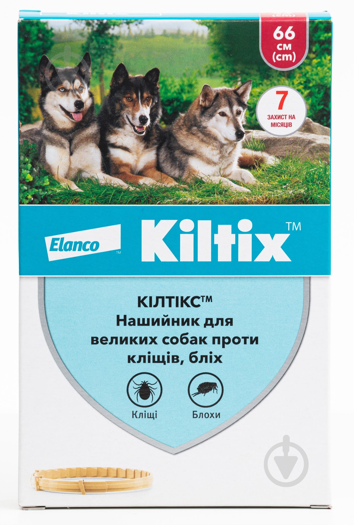 Ошейник Bayer для больших собак Kiltix 66 см 91019 шт. - фото 1 Ошейник Bayer для больших собак Kiltix 66 см 91019 шт. - фото 1