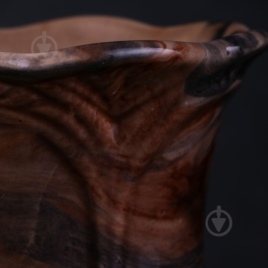 Ваза керамическая разноцветная Ажур 18 см - фото 5