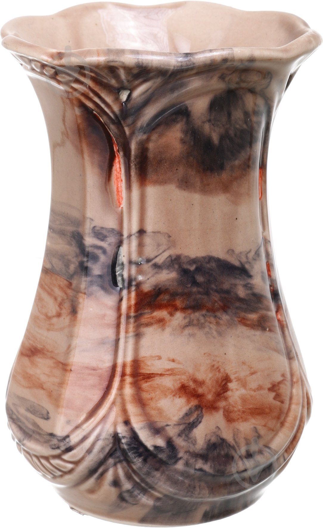 Ваза керамическая разноцветная Ажур 18 см - фото 1