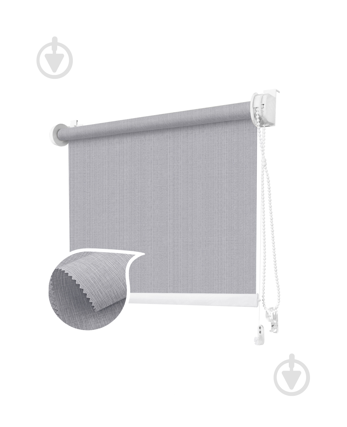 Ролета мини Rollotex струна Linen Look 4 71x150 см серая - фото 1