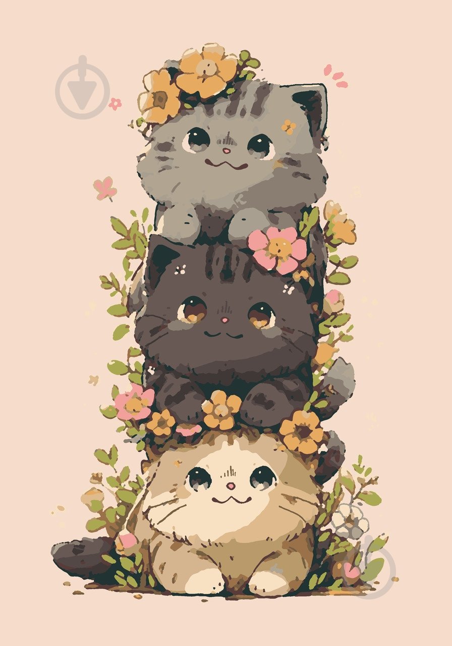 Набор для росписи по номерам Riviera Blanca Милые котики 28x40 см RB-1107 - фото 1 Набор для росписи по номерам Riviera Blanca Милые котики 28x40 см RB-1107 - фото 1