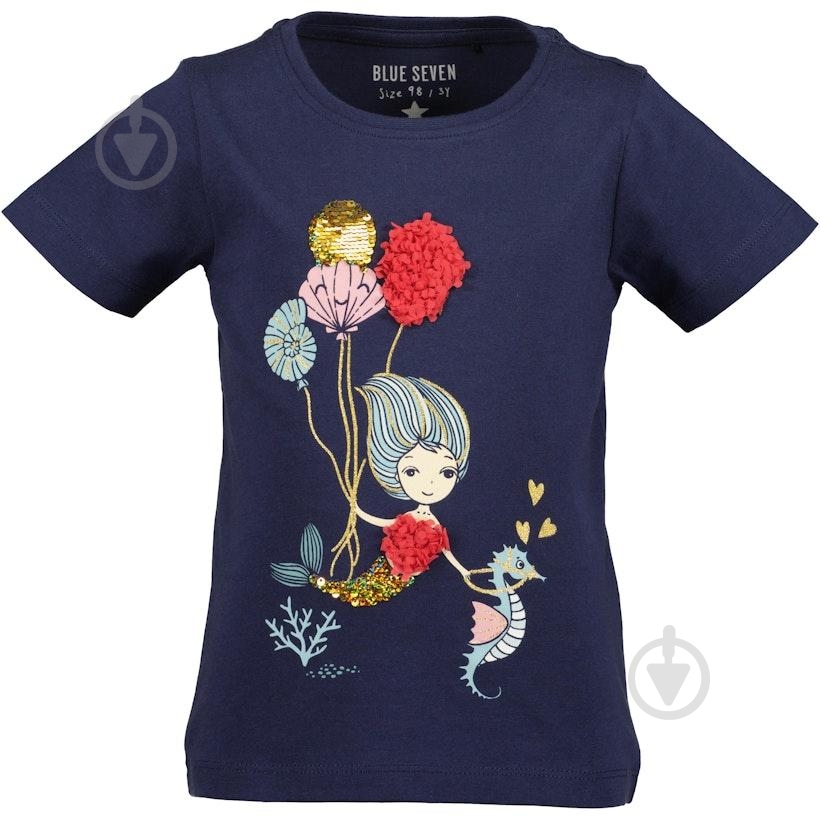 Футболка для девочек Blue Seven р.98 синий 702362 * 98 - фото 1
