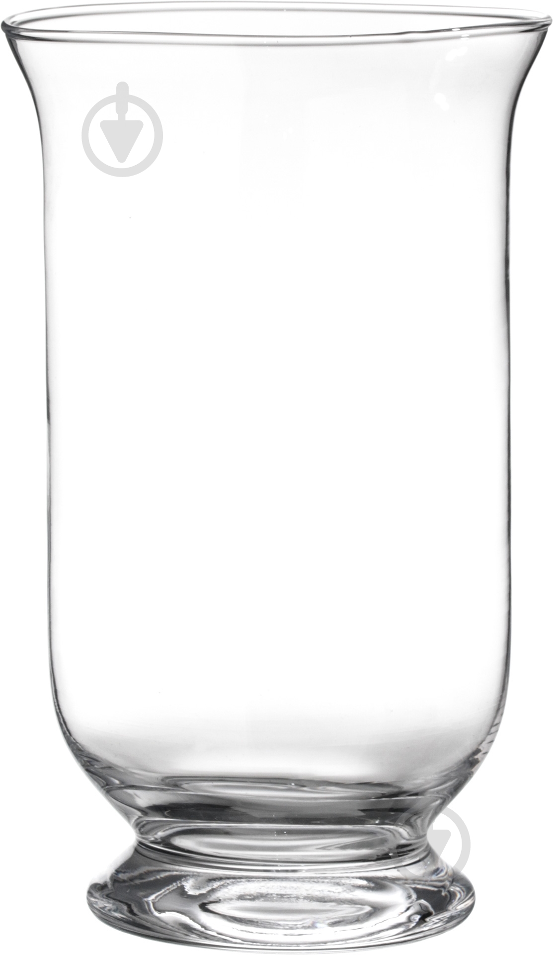 Ваза стеклянная на ножке 25 см прозрачная 17-867C - фото 1