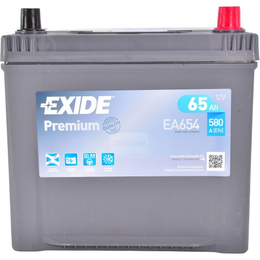 ᐉ Акумулятор автомобільний EXIDE Premium 65Ah 580A 12V «+