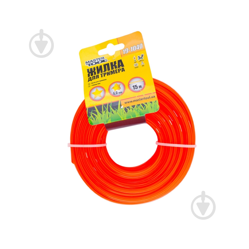 Жилка для триммера MasterTool 4,0 мм 15 м (19-1040) - фото 1