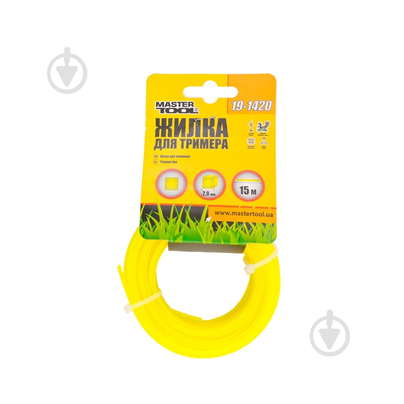 Жилка для триммера MasterTool 2,0 мм 15 м (19-1420) - фото 1