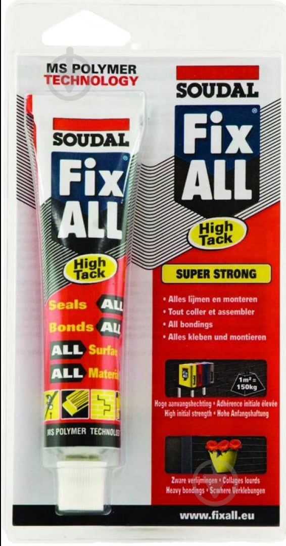 Клей-герметик SOUDAL FIX ALL High Tack 80 мл белый - фото 1