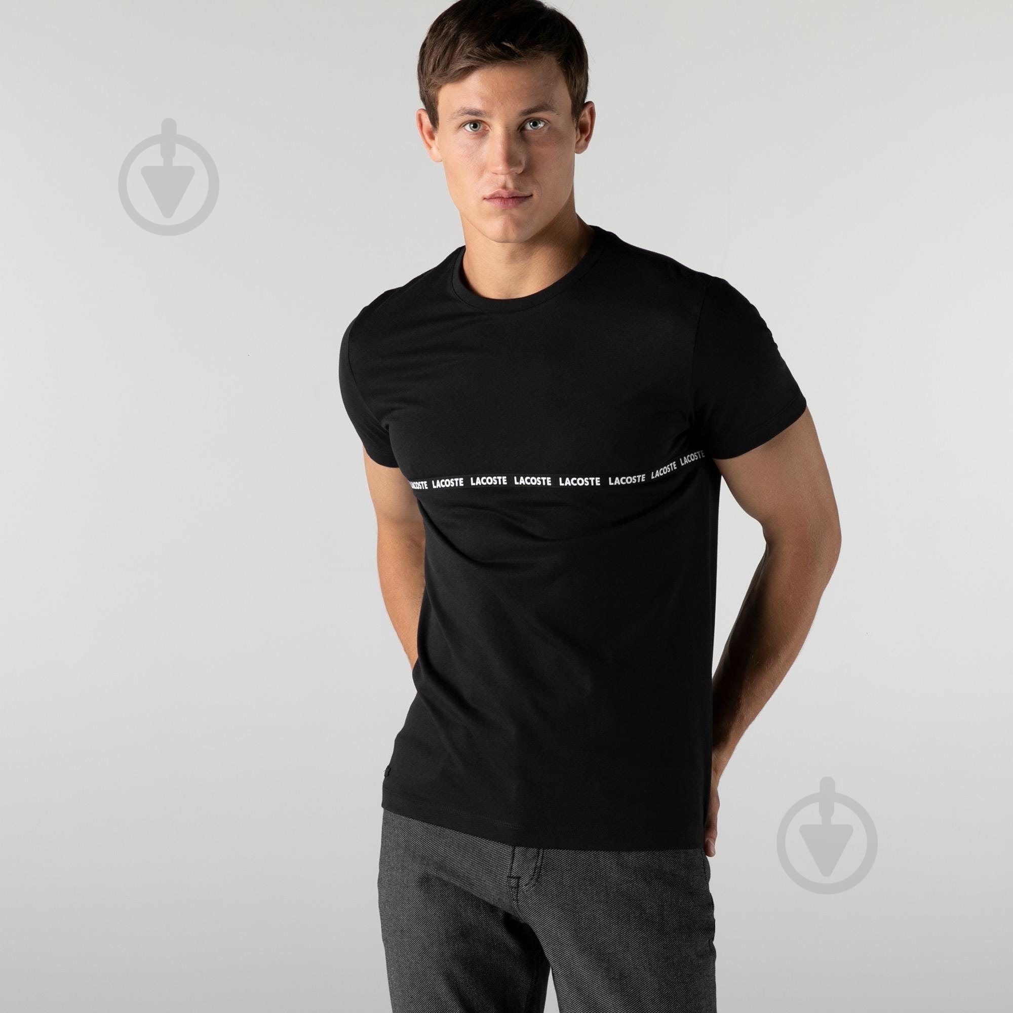 Футболка Lacoste TH2216-16S р.р.2 черный - фото 1 Футболка Lacoste TH2216-16S р.р.2 черный - фото 1