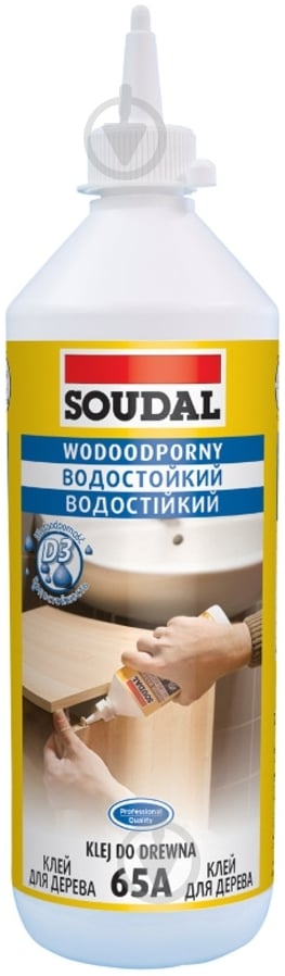 Клей для дерева SOUDAL 65A D3 250г - фото 1