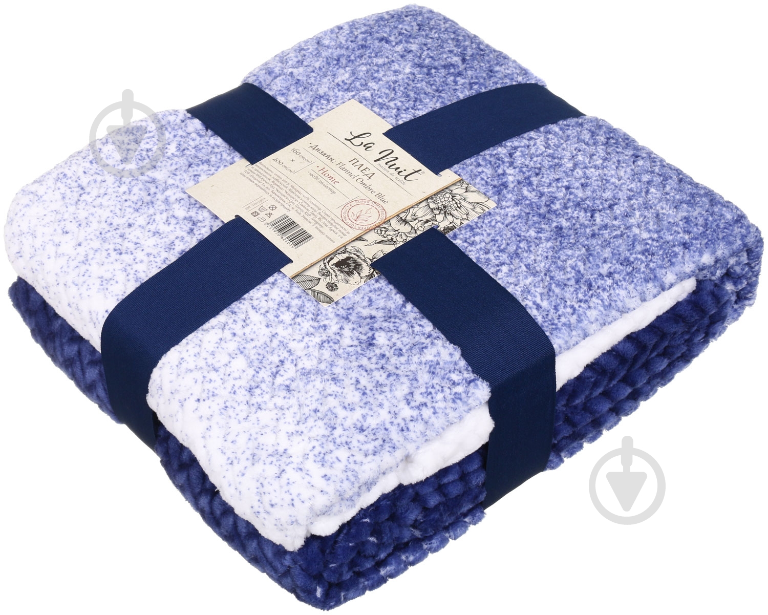 Плед Flannel Plush 160x200 см синий La Nuit - фото 3 Плед Flannel Plush 160x200 см синий La Nuit - фото 3