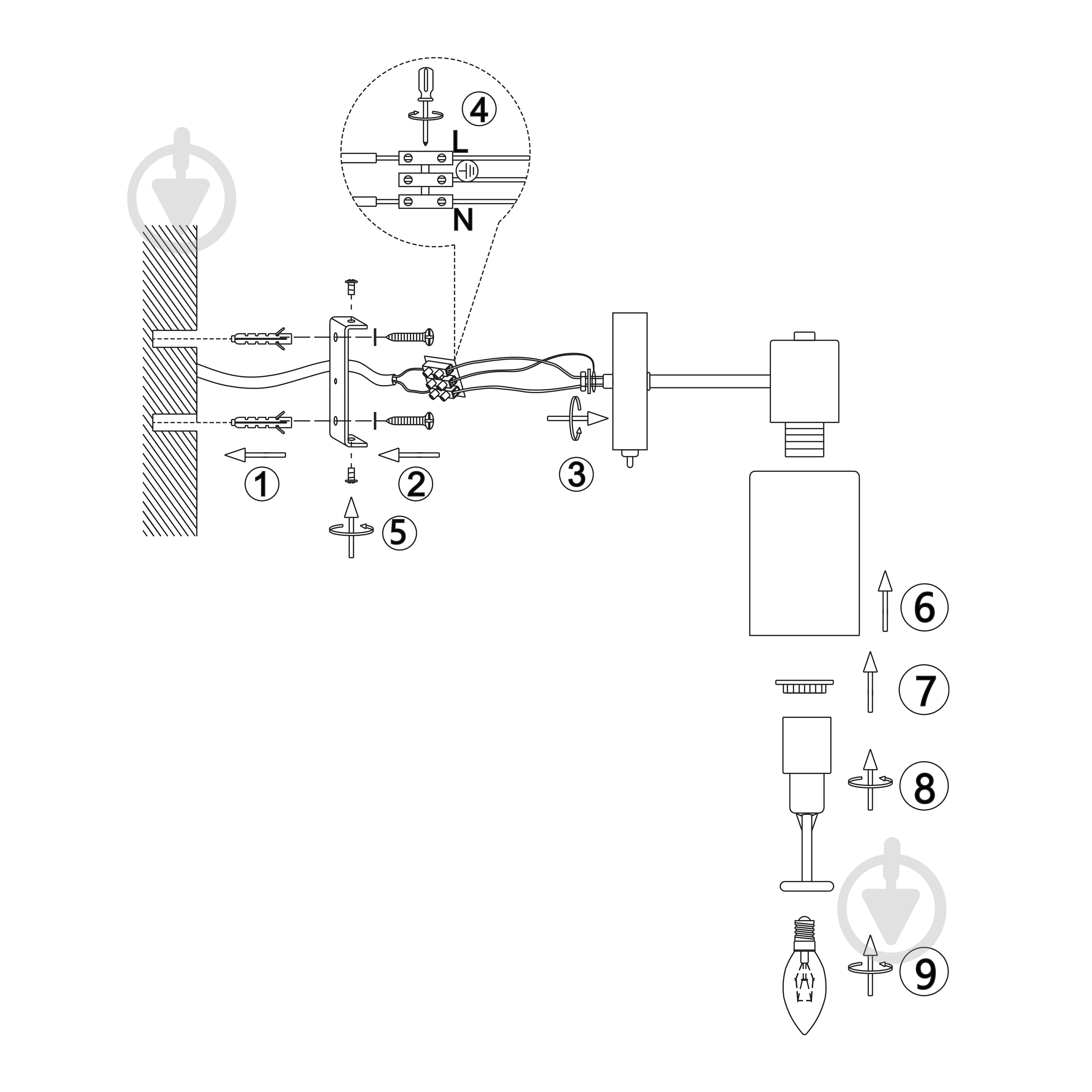 Бра Miorro Estetica металл/стекло 1x40 Вт E14 белый 51-311-040 - фото 4 Бра Miorro Estetica металл/стекло 1x40 Вт E14 белый 51-311-040 - фото 4