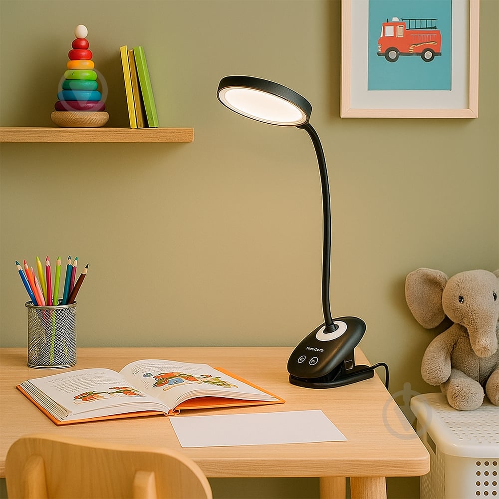 Світильник настільний акумуляторний LightMaster чорний DE1149 5W 330Lm - фото 3 Світильник настільний акумуляторний LightMaster чорний DE1149 5W 330Lm - фото 3