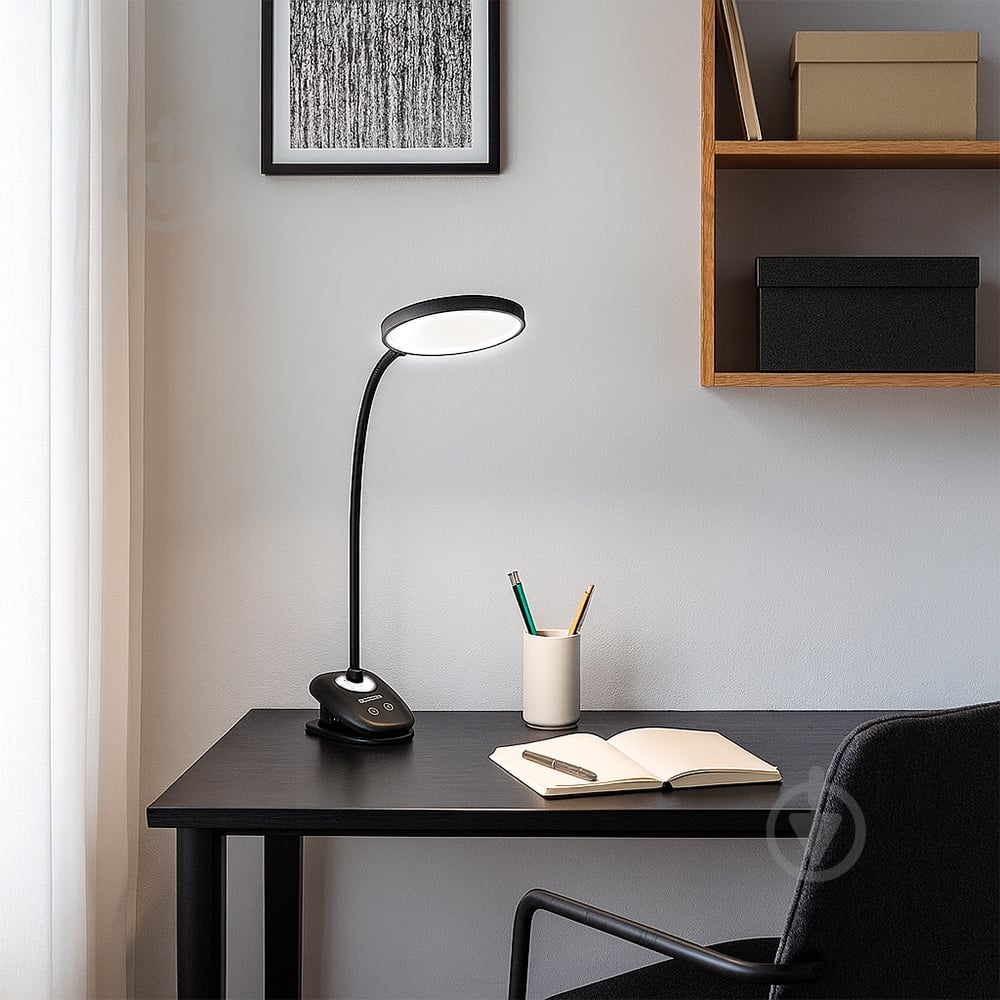 Світильник настільний акумуляторний LightMaster чорний DE1149 5W 330Lm - фото 4 Світильник настільний акумуляторний LightMaster чорний DE1149 5W 330Lm - фото 4