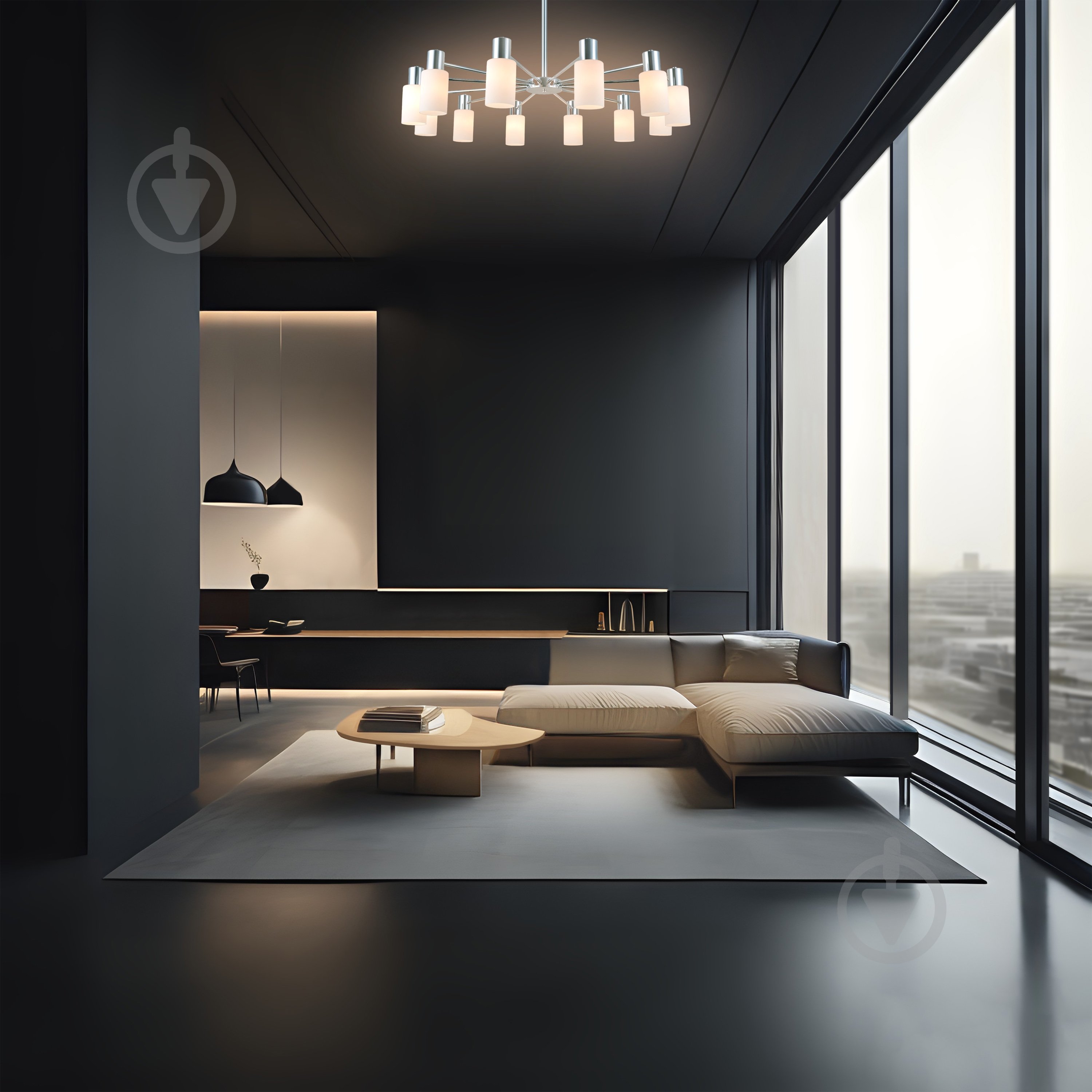 Люстра Miorro Estetica металл/стекло 12x40 Вт E14 хром 51-311-039 - фото 5