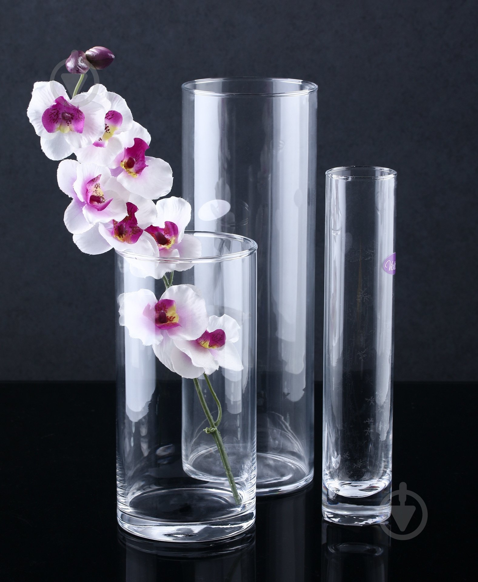 Ваза стеклянная Viola 31-108-050 30 см прозрачная - фото 3 Ваза стеклянная Viola 31-108-050 30 см прозрачная - фото 3