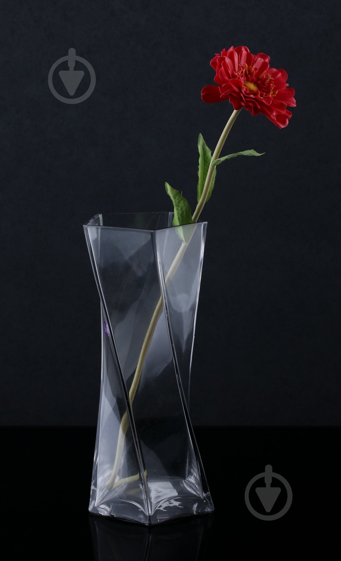 Ваза стеклянная Viola 31-108-041 28 см прозрачная - фото 2