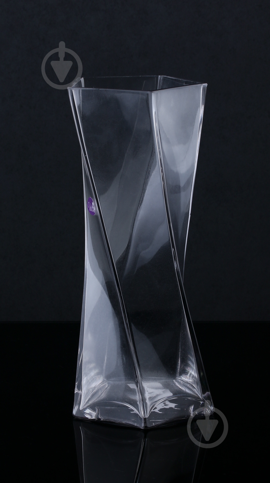 Ваза стеклянная Viola 31-108-041 28 см прозрачная - фото 1